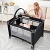 Safstar 3 in 1 Pack and Play with Toy Bar Diaper Changing Table with Safety Belt - 3 of 4