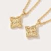 Gold Clover Necklace for Women, Dainty 14K Gold Plated CZ Pendant Adjustable Chain - 4 of 4