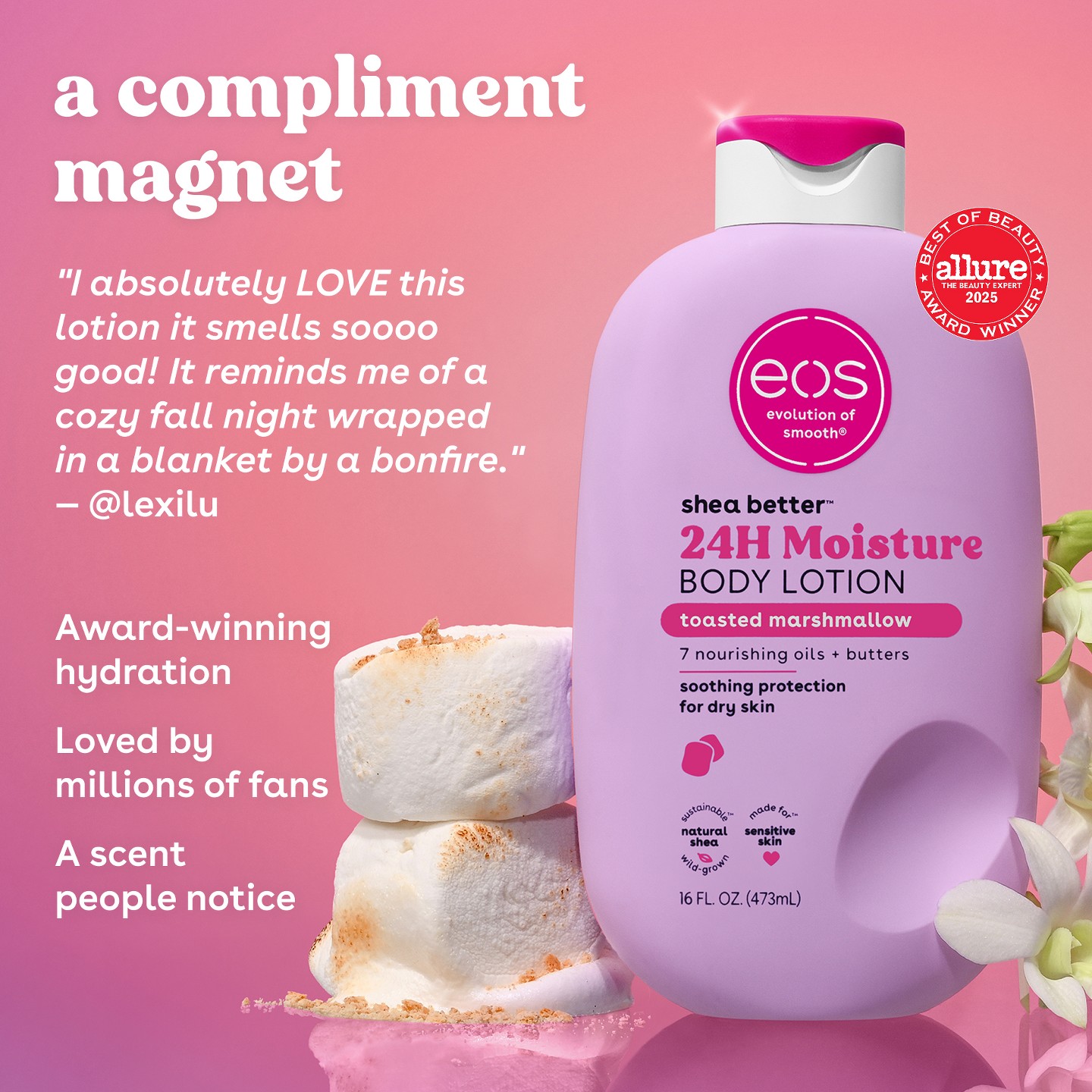 Лосьон для тела eos Toasted Marshmallow, 16 fl oz — фото 3