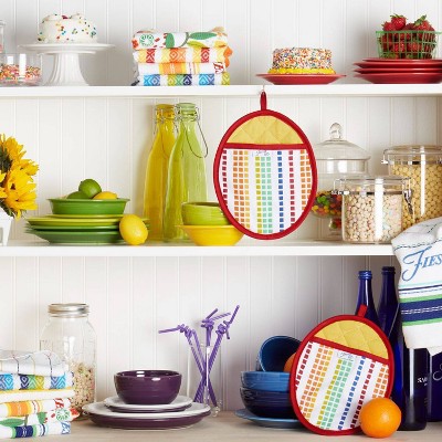 Santa Fe Stripe Pot Holder 2pc Set - Fiesta