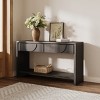 55.12" Farmhouse Console Table with Storage Drawers, 2-Tier Entryway Table with Open Shelf for Hallway, Living Room, or Office – The Pop Home - 2 of 4