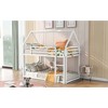 Twin Over Twin House Bunk Bed with Built-in Ladder - 3 of 4