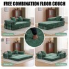 Whisen Sectional Compression Sofa Bed & Floor Futon Couch with Convertible Folding Design, Pillows and Armrests - 2 of 4