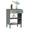 vidaXL Console Cabinet with Metal Legs Gray Solid Wood Pine OSLO - 3 of 4