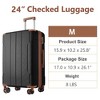 Lyngins 24 Inch Hardside Luggages with Spinner Wheels,TSA Lock,TPE Reinforced Handles,Expandable Suitcases for  Weekend Trip,Travel - 3 of 4
