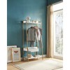 Metal Clothes Rack Open Wardrobe Free Standing with One Drawer Hanging Clothes Rod ¨C White & Gold Metal - 2 of 4
