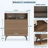 Fluted Storage Cabinet - Sideboard Buffet Cabinet with Storage, Adjustable Shelves, Suitable for Living Room, Kitchen, Entryway - 2 of 4