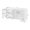 59'' Modern Sideboard Buffet Cabinet, 4-Doors Storage Cabinet with Metal Handles for Dining Living Room-3irtyhousy - 4 of 4
