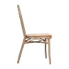 Merrick Lane Celia Stacking Thonet Bistro Style Chair, PE Rattan Seat, and Metal Frame for Indoor/Outdoor Use - 4 of 4