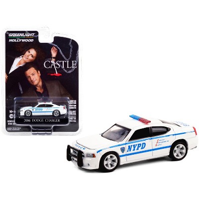 2006 Dodge Charger White "New York City Police Dept." (NYPD) "Castle" (2009-2016) TV Series 1/64 Diecast Model Car by Greenlight