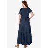 Woman Within Plus Size Short-Sleeve Tiered Dress - 3 of 4
