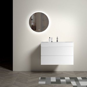 NicBex Floating Bathroom Vanity with Sink,Bathroom Sink Vanity with 2 Drawers,35.8 inch Bathroom Sink Cabinet without Drain and Faucet,Pre-assembled - 1 of 4