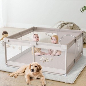 Large Baby Playpen – 47×47in Toddler Play Yard, Indoor Activity Fence for Apartments, Safe & Spacious Play Area - 1 of 4