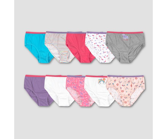 Hanes Girls' 10pk Cotton Classic Briefs - Colors Vary 6