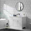 Wall Mount Faucet for Bathroom Sink or Bathtub, Single Handle 2 Holes Brass Rough-in Valve Included, Matte Black - 3 of 4