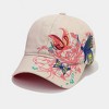 Anna-Kaci Women's Embroidered Butterfly Baseball Cap with Floral Sequin Accents and Curved Brim for Artistic Casual Style - 2 of 4
