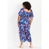 Avenue Women's Plus Size Annabelle Print Jumpsuit - 3 of 4