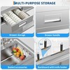 Freestanding Stainless Steel Laundry Utility Sink 40" Single Bowl with Right Drawer, 360° Swivel Hot & Cold Faucet, Multifunctional Storage - 4 of 4