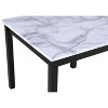NicBex Dining Table Set for 4 Counter Height Faux Marble Tabletop with 4 Upholstered Chairs for Dining Room - 2 of 4