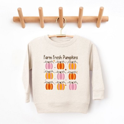 The Juniper Shop Farm Fresh Pumpkins Chart Toddler Graphic Sweatshirt