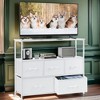 FURNIinspire Utility Storage Cabinets 5 Drawer Multi-Functional Tall Dresser Ideal for Organization in Kids Rooms and Beyond, White, 39.3"*11.8"*31.8" - 3 of 4