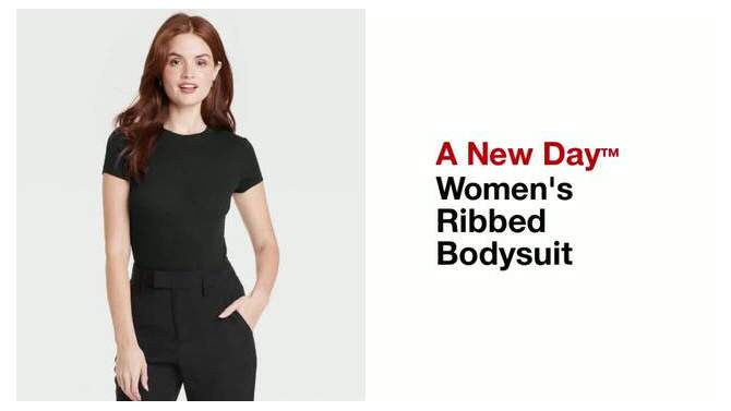 Women's Ribbed Bodysuit - A New Day™ , 2 of 11, play video
