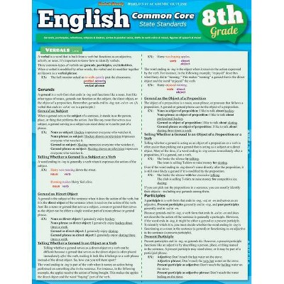 English Common Core 8th Grade - by  Barcharts Inc (Poster)