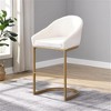 Carolina Living Lucien 25.25" Upholstered Counter Stool - Gold - Cream Upholstery - 2 of 4