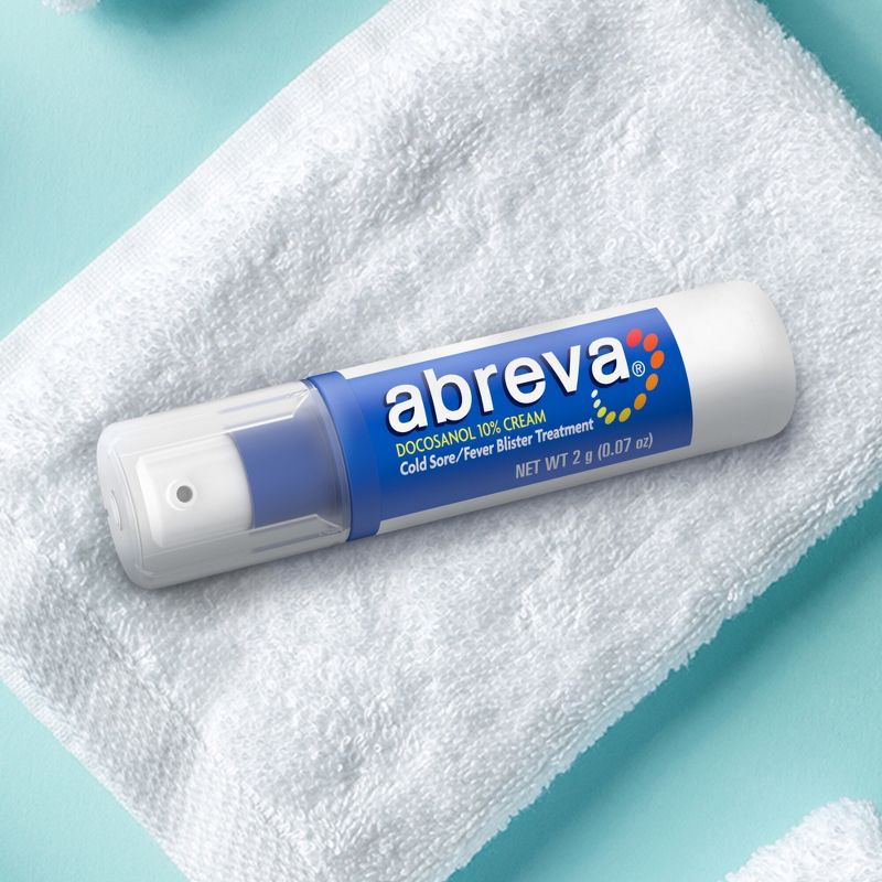 Abreva Docosanol 10% Cream Cold Sore/Fever Blister Treatment Pump - 0.07oz, 3 of 12