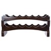 BIRDROCK HOME Stackable Wood bottle Rack  - 2 Wooden Wave Bars - Set of 2-12 Bottle - Espresso - 3 of 4
