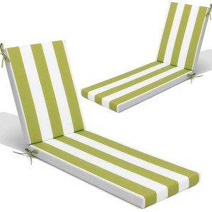 Crestlive Products Patio Outdoor Chaise Lounge Cushion Beige 2 PC - 1 of 4