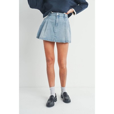 Women's Stacey Low Rise Pleated Skirt - GOLDEN