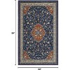 Monaco Collection Runner Rug Navy Blue & Orange Boho Chic Medallion Design Non-Shedding Easy Care for High Traffic Areas, Living Room - 2 of 4