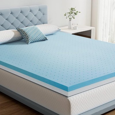 BAFODE 2 Inch Mattress Topper Queen Memory Foam, Firm Bed Foam Mattress Topper with Remover Soft Cover, High Density Mattress Pad