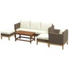 Resenkos 5-Piece Rattan Sofa Set, Outdoor Sectional Furniture, White - 2 of 4