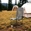 FURNIinspire Outdoor Portable Chairs Camping Chair Directors Chair, Oversized Portable Folding Chair With Side Table, Gray, 27.56"*24.41"*43.31" - 4 of 4