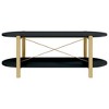 vidaXL Coffee Table Black Engineered Wood, Solid Pine Wood, Metal Regular - Black - 4 of 4