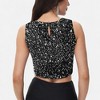 Anna-Kaci Women's Sleeveless Sequin Crop Top with Round Neckline and Sparkle Embellishment - 4 of 4