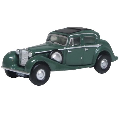 Jaguar SS RHD (Right Hand Drive) Suede Green with Black Top 1/148 (N) Scale Diecast Model Car by Oxford Diecast