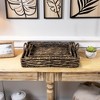 Northlight Rectangular Water Hyacinth Trays with Handles - 13.75" - Brown - Set of 3 - 3 of 4