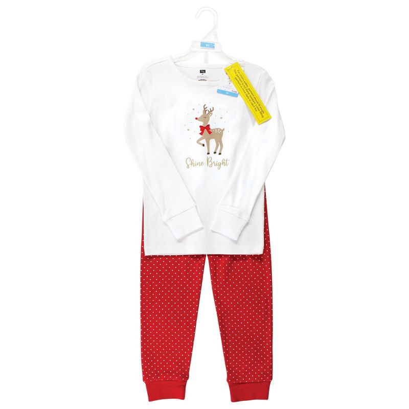 Hudson Baby Infant and Toddler Cotton Pajama Set, Fancy Rudolph, 2 of 5