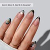 BTArtbox Press-On Nails - Green Romance - S Almond - 32ct - 2 of 4