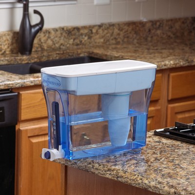 ZeroWater 30 Cup Blue Water Filtration Dispenser with Activated Carbon Filter