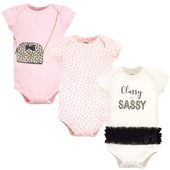 Little Treasure Baby Girl Cotton Bodysuits 5pk, Lipstick, 9-12 Months ...