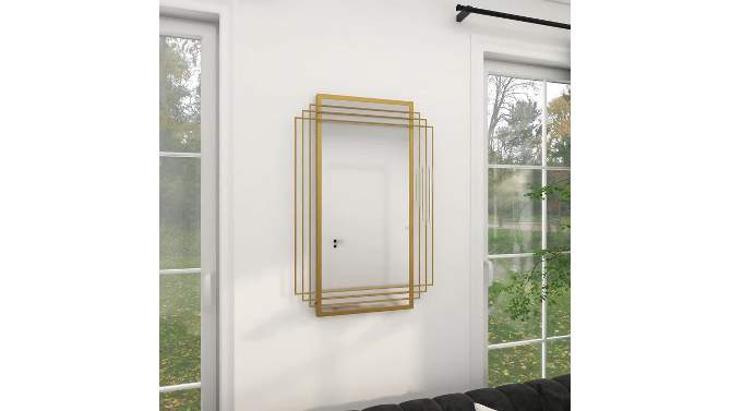 Rectangle Metal Glam Geometric Wall Mirror Gold - CosmoLiving by Cosmopolitan, 2 of 18, play video