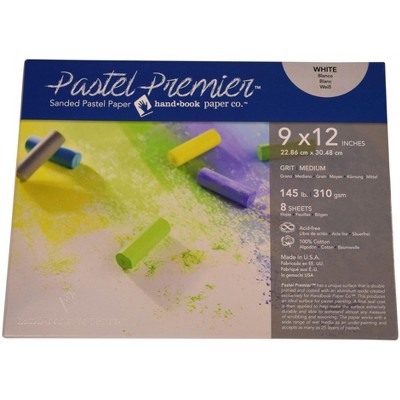 Pastel Premier Sanded Pastel Paper, 9 x 12 Inches, Medium Grit, White, 145 lb, 8 Sheets