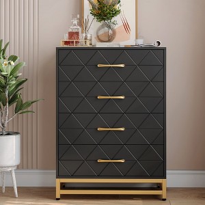 Jojoka Wooden Dresser for Bedroom, Dressers & Chest of Drawers with 4 Drawer - 1 of 4
