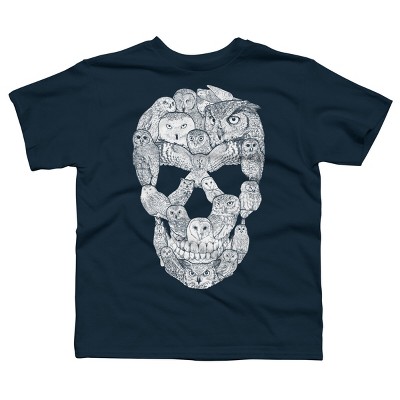 Boy's Design By Humans Sketchy Owl Skull By Dinny T-Shirt