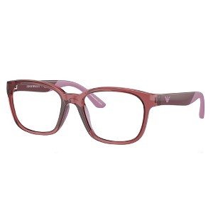 Emporio Armani EK 3003 5075 Childrens Pillow Eyeglasses Shiny Transparent Red 47mm - 1 of 3