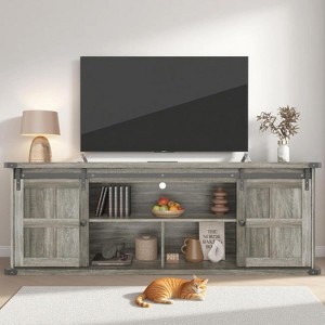 70" Farmhouse TV Stand for 80/75/70 Inch TVs,Entertainment Center Storage Cabinets w/Power Outlets ,Rustic TV Stands for Living Room - 1 of 4